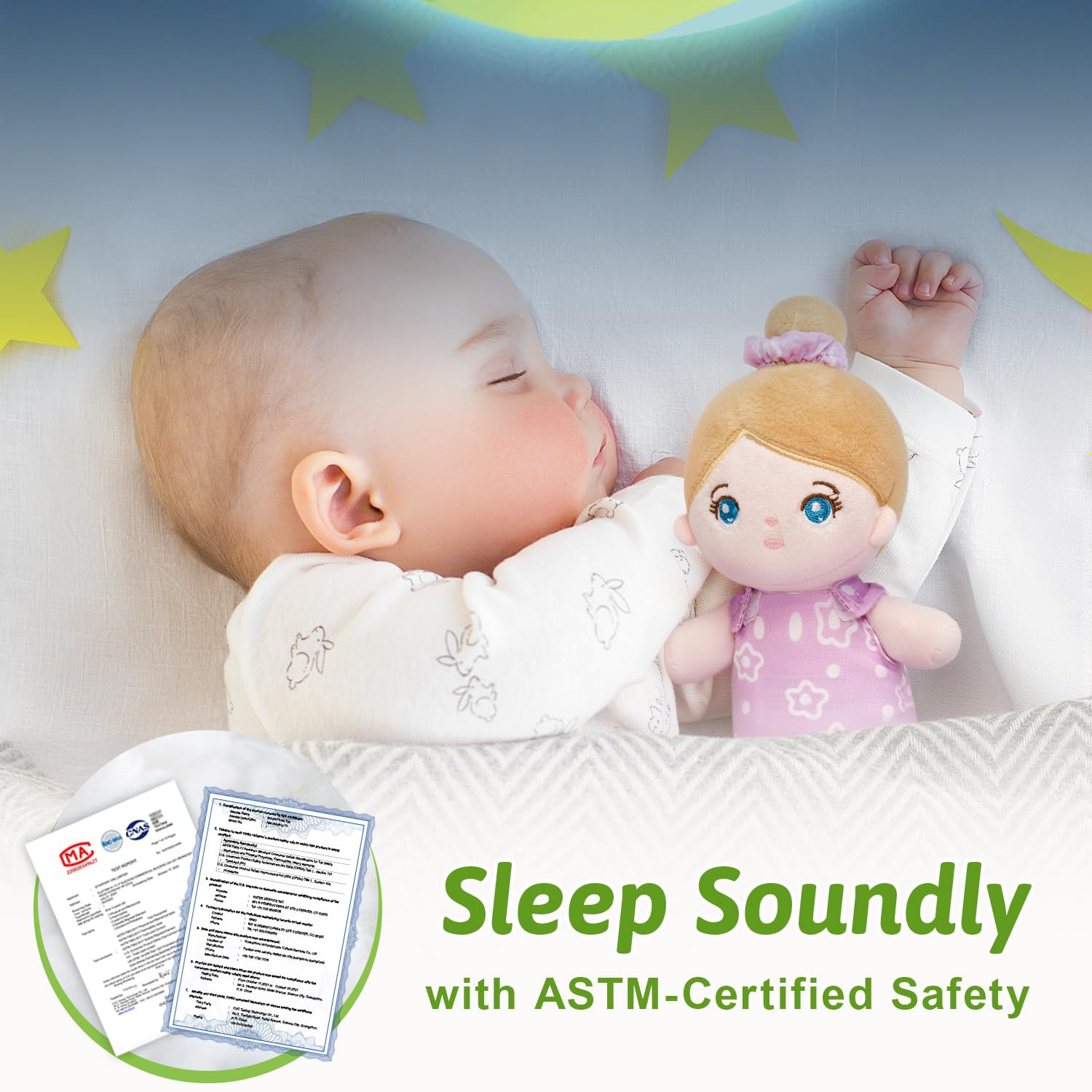 OUOZZZ 8-8-inch plush dolls fit small hands for safe, everyday play.