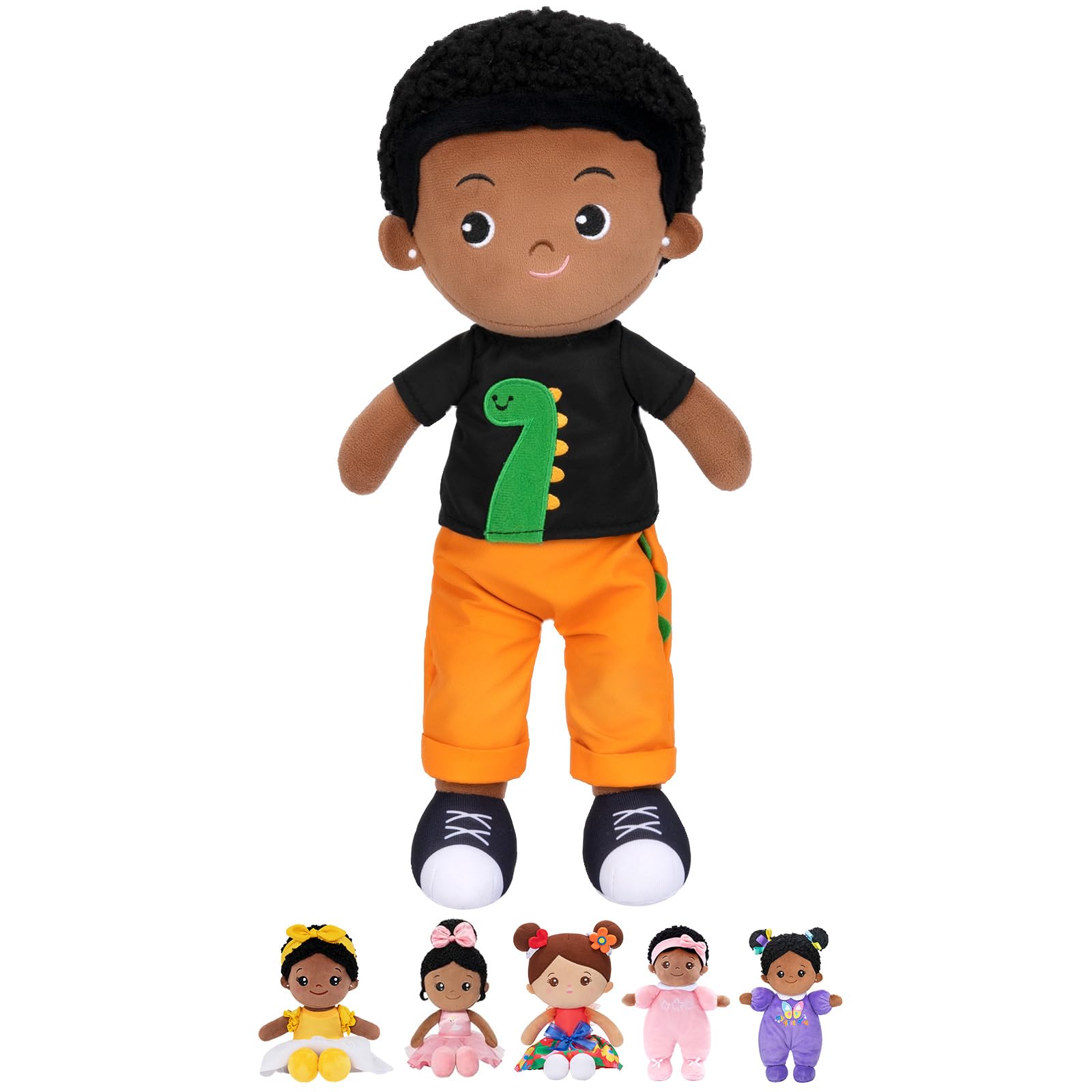 OUOZZZ African American baby doll with soft plush face for gentle play