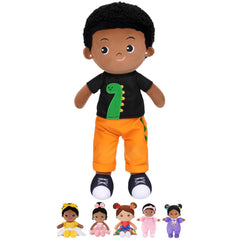 OUOZZZ African American baby doll with soft plush face for gentle play