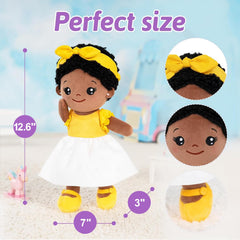 OUOZZZ African American baby doll with yellow bow-tie offers cozy storytelling.