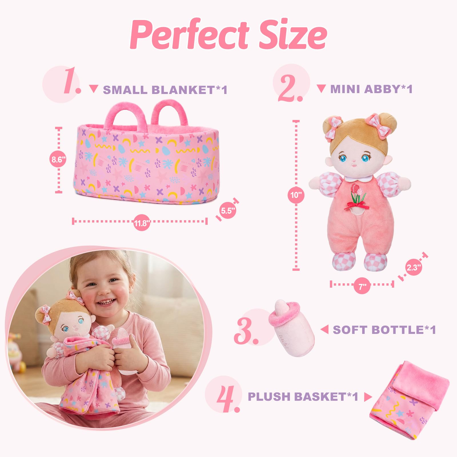 OUOZZZ plush doll blanket adding cozy warmth during pretend play