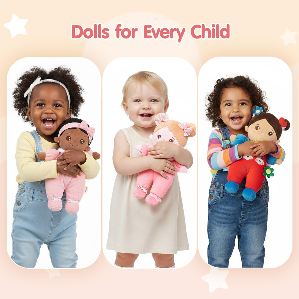 OUOZZZ black baby doll 10 inch size fits small hands