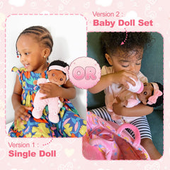 OUOZZZ black baby doll soft fabric texture highlights daily comfort