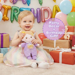 OUOZZZ Daisy Purple doll shown in gift-ready packaging for family gifting.
