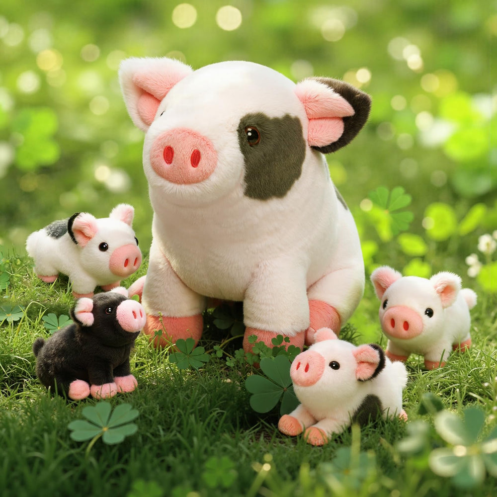 Family playtime with the pig plush supports bonding moments.