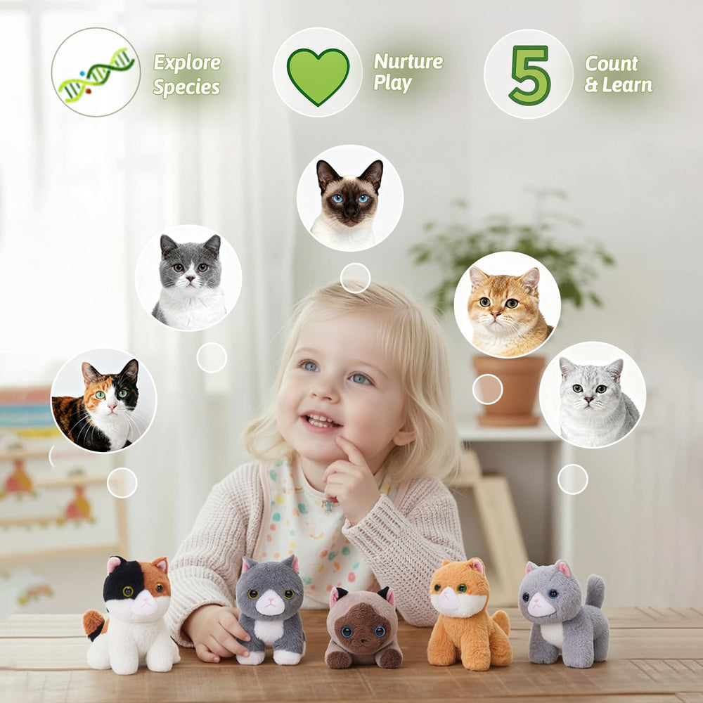 OUOZZZ machine-washable plush cats for clean, safe play