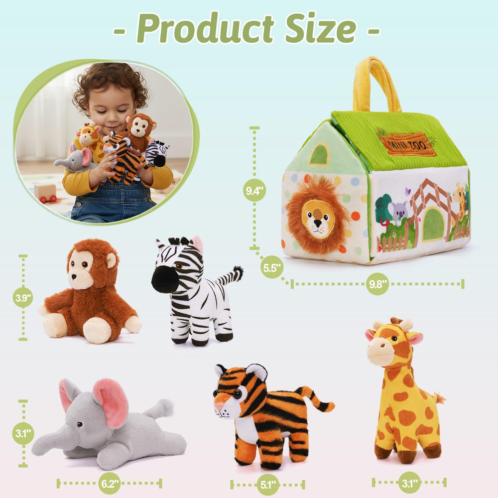 OUOZZZ Mini Zoo elephant plush ideal for gentle, sensory exploration.