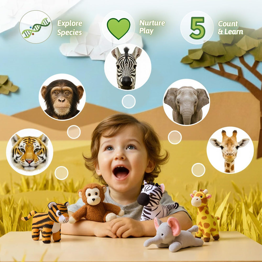 OUOZZZ Mini Zoo monkey plush sparks tactile curiosity and hugs.