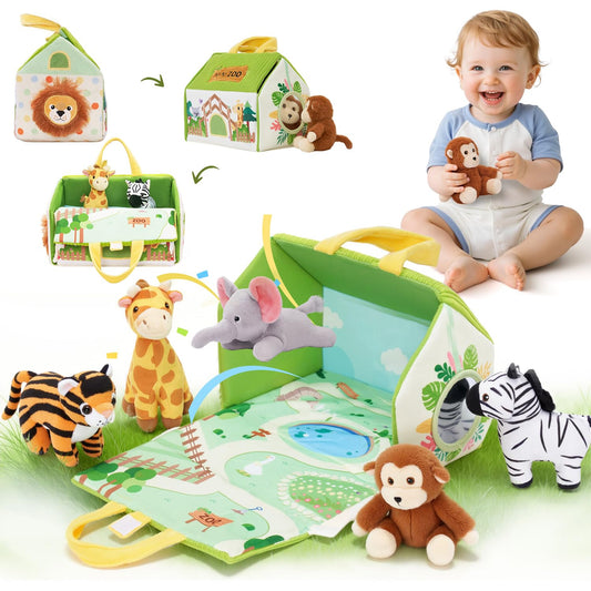 OUOZZZ Mini Zoo tiger plush for cuddling and imaginative play.