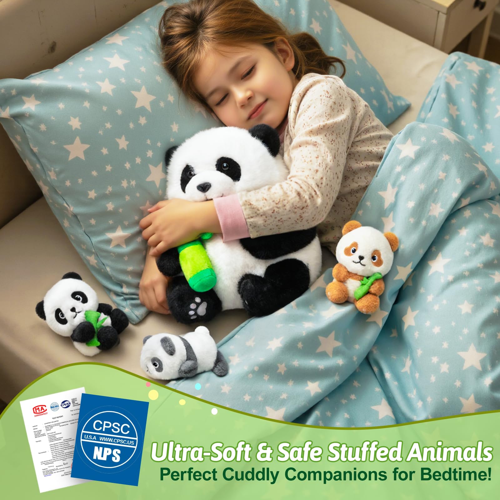 OUOZZZ panda plush with soft fabric ideal for comforting hugs