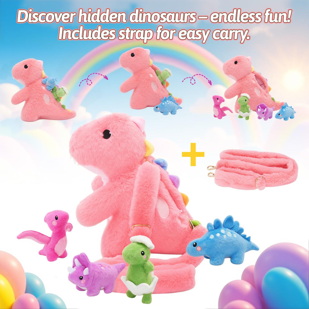 OUOZZZ pink Stegosaurus plush soft and cozy for hugs