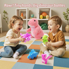 OUOZZZ pink Triceratops plush gentle fabric for bedtime reading