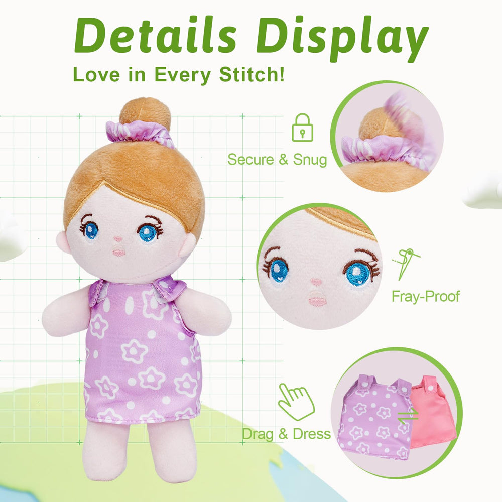 OUOZZZ multicultural dolls with mix-and-match outfits support imaginative dress-up sessions.