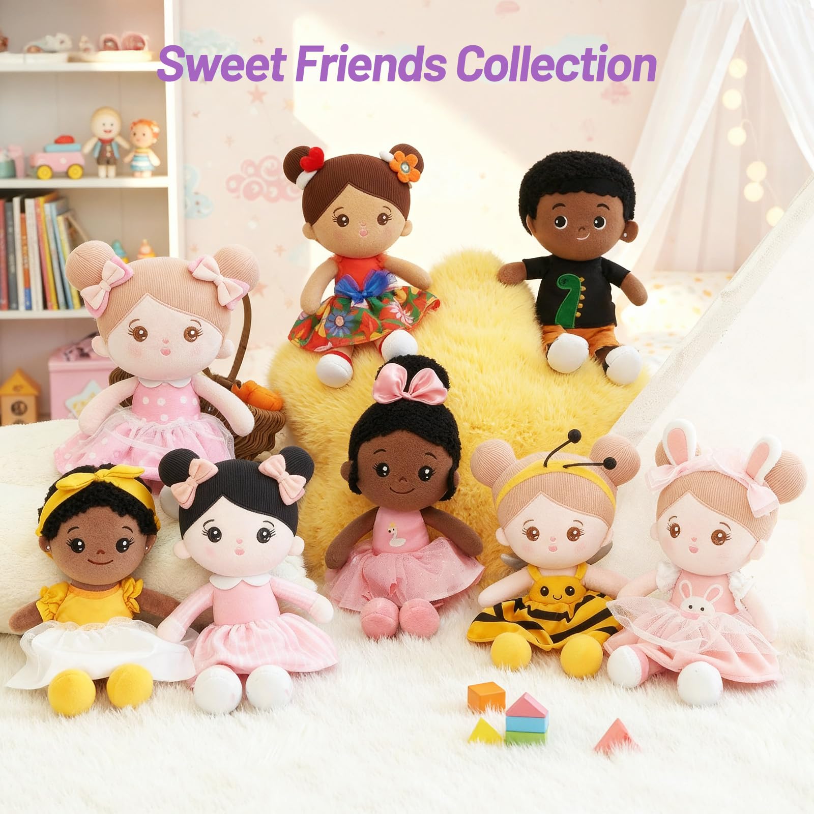 OUOZZZ 12-6 inch doll supports imaginative role-play like feeding or care.