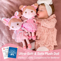 OUOZZZ teething-safe soft fabric doll supports gentle sensory exploration