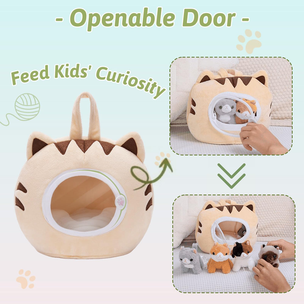 OUOZZZ travel-friendly cat playset with carry handle for on-the-go fun