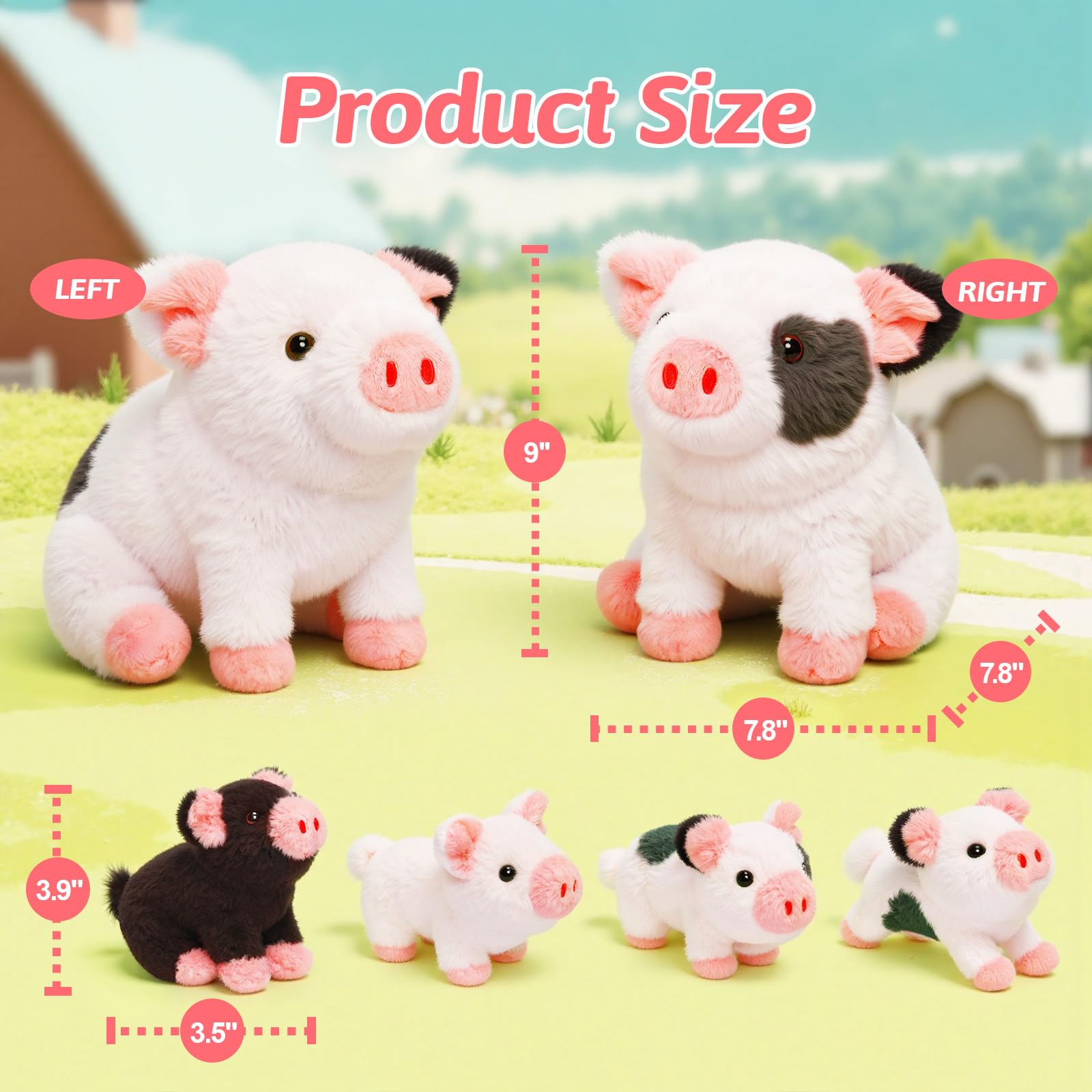 OUOZZZ Spotted Mama Pig is easy to carry for adventures.