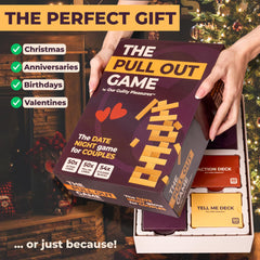 Our Guilty Pleasures pull-out game packaging gift highlight elegant presentation.