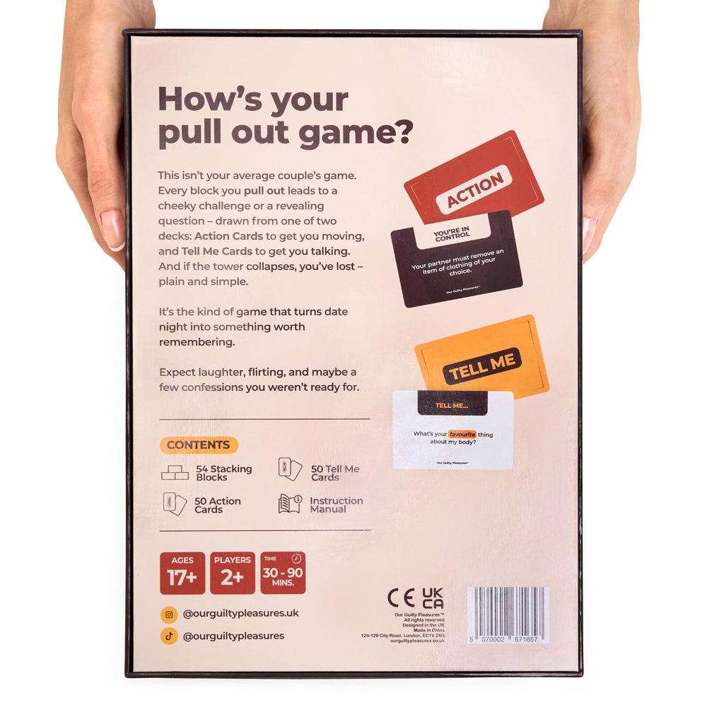 Our Guilty Pleasures pull-out game valentines-gift idea for romantic celebrations.