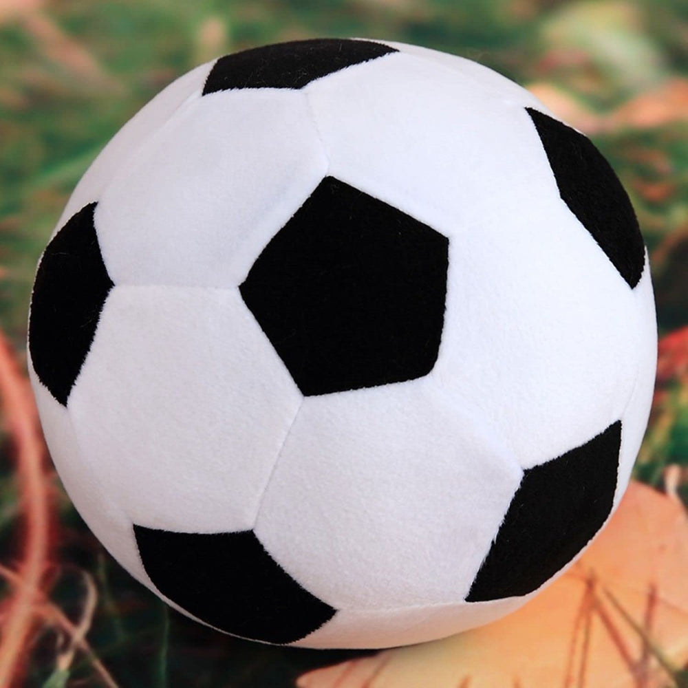 OurHonor plush soccer ball full-size 11.8 inches is kid-friendly and fun.