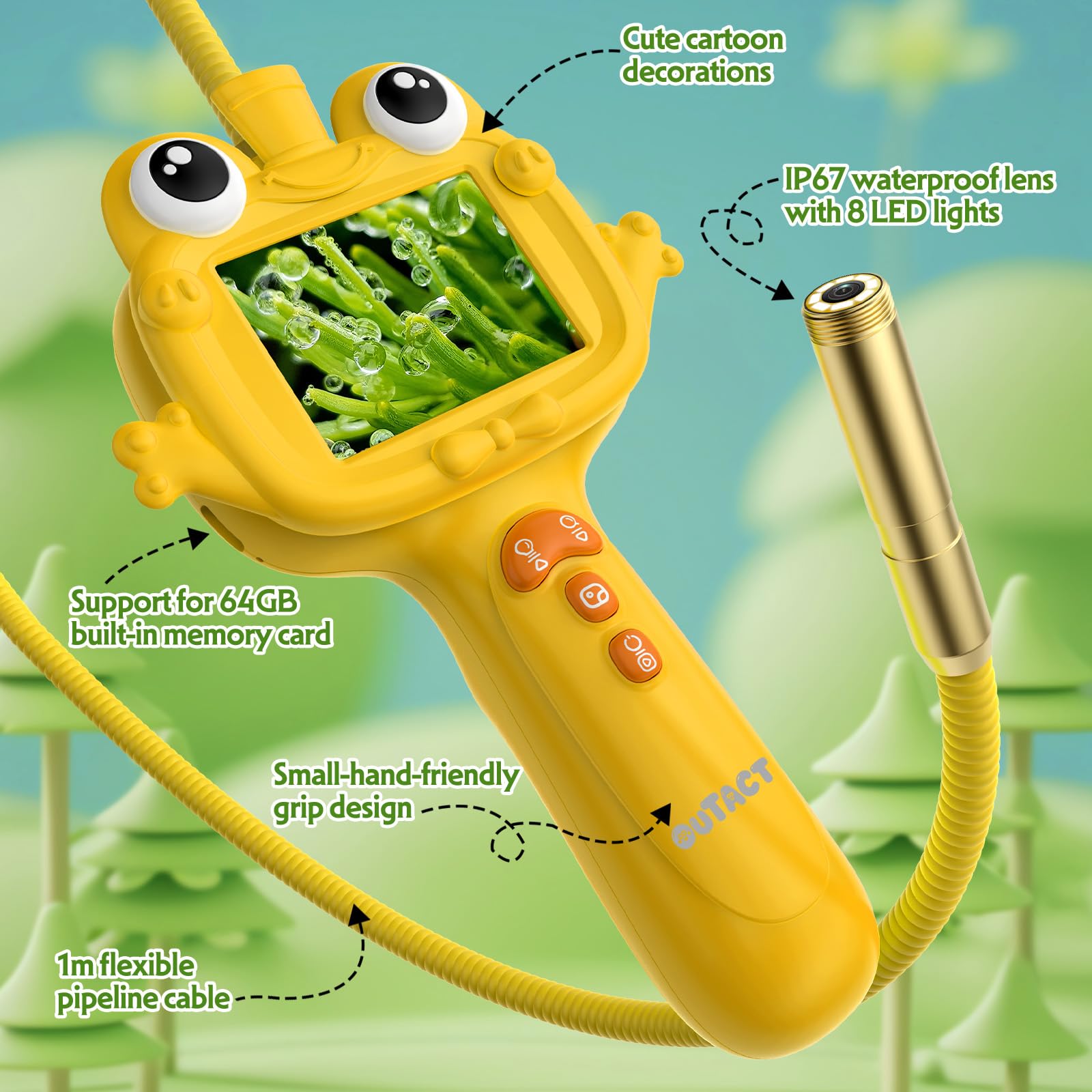OUTACT Waterproof camera lets kids view underwater life and plants.