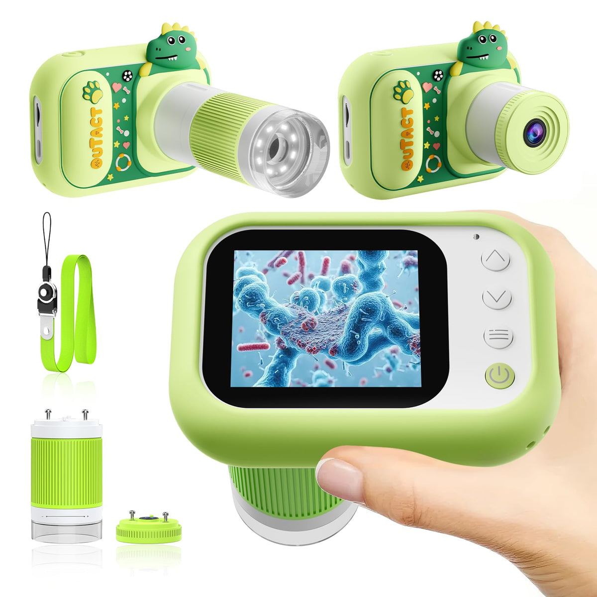 OUTACT Kids Microscope leaf texture view for STEM exploration