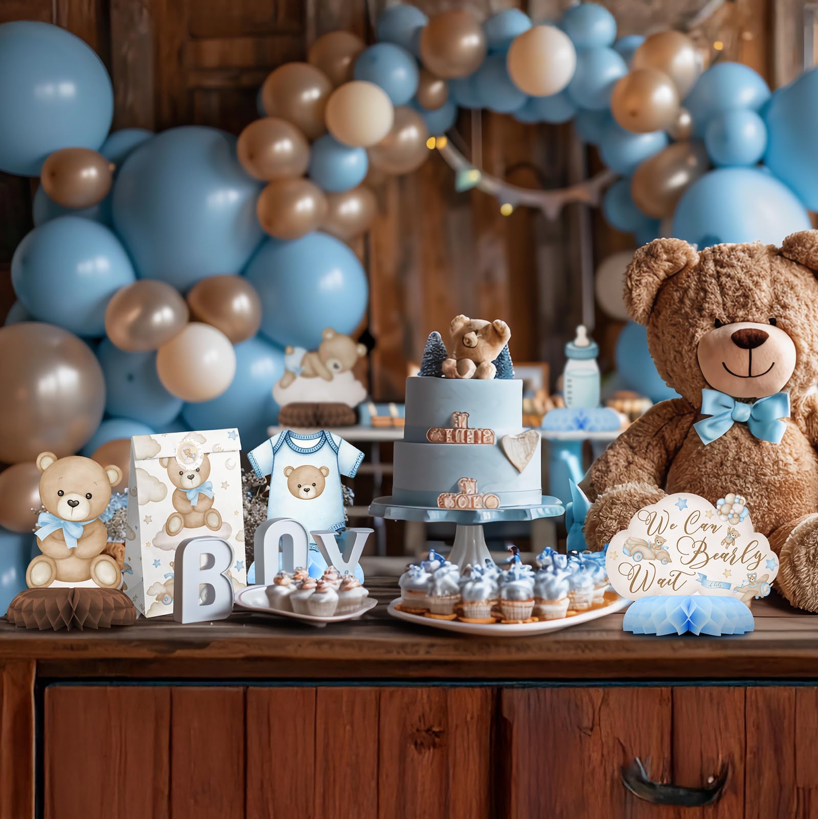 Outego bear decor showing reusable design for multiple celebrations