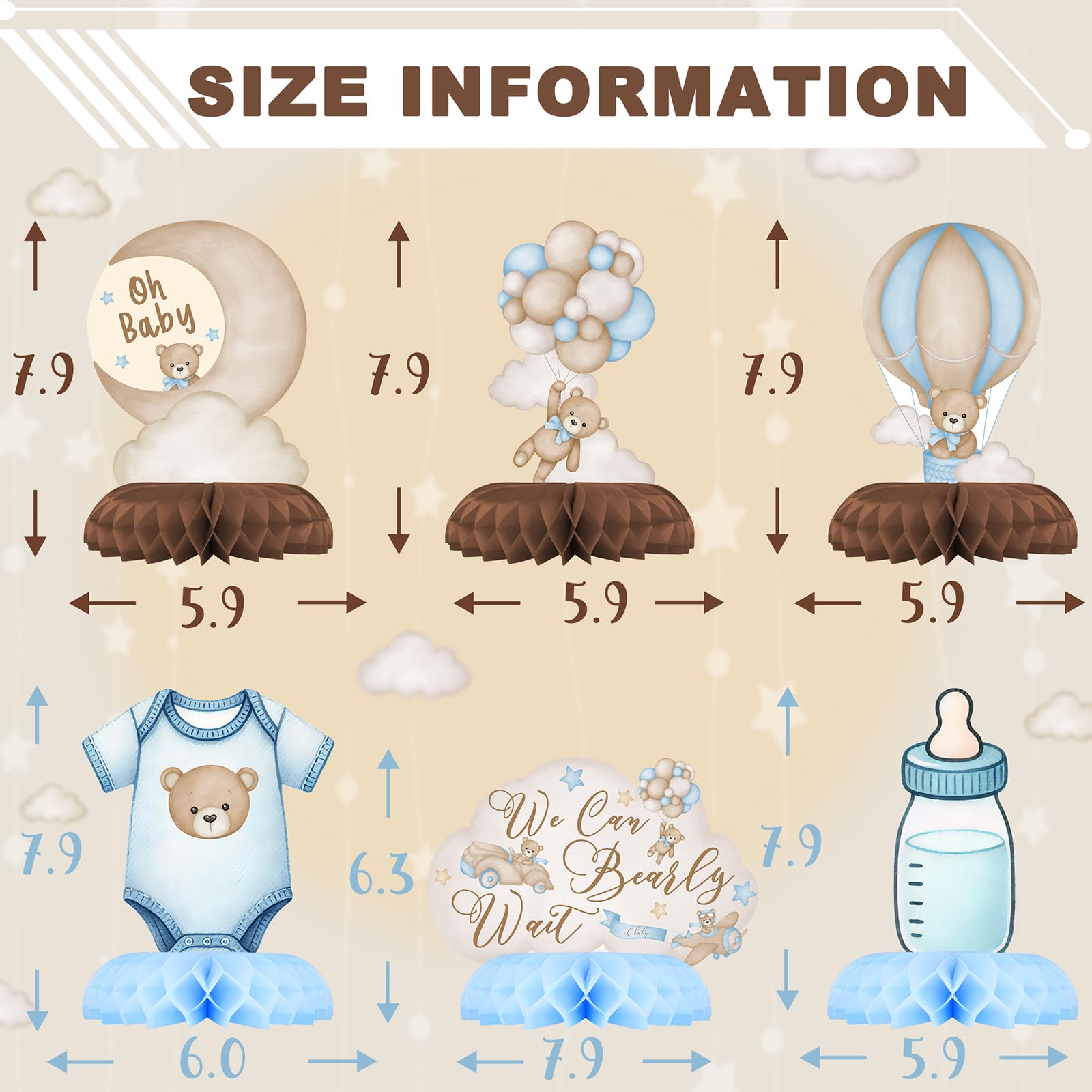 Outego teddy bear honeycomb ball close-up highlighting durable double-sided cardstock