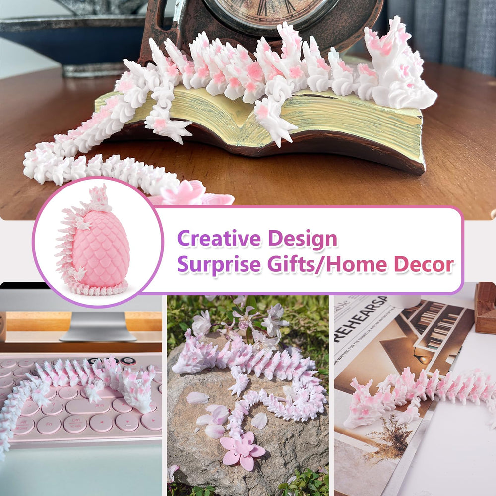 Outgoto cherry blossom dragon figurine ideal for collection display.
