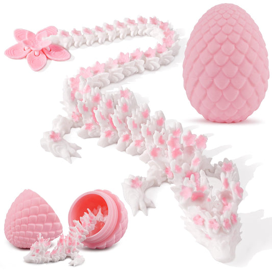 Outgoto cherry blossom dragon egg 12in on desk; tactile moment and standout decor.
