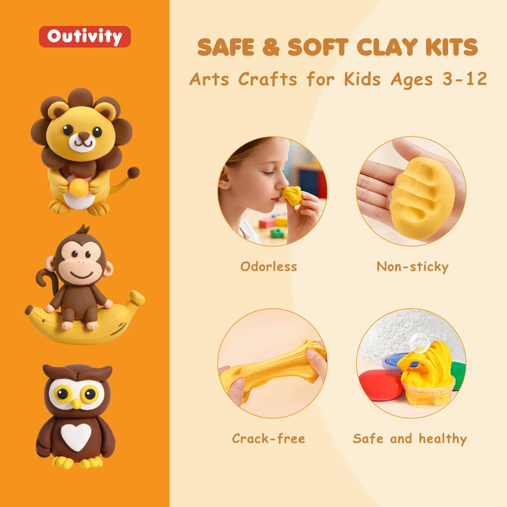 Outivity air-dry clay dries in 24 hours; keeps creations as keepsakes