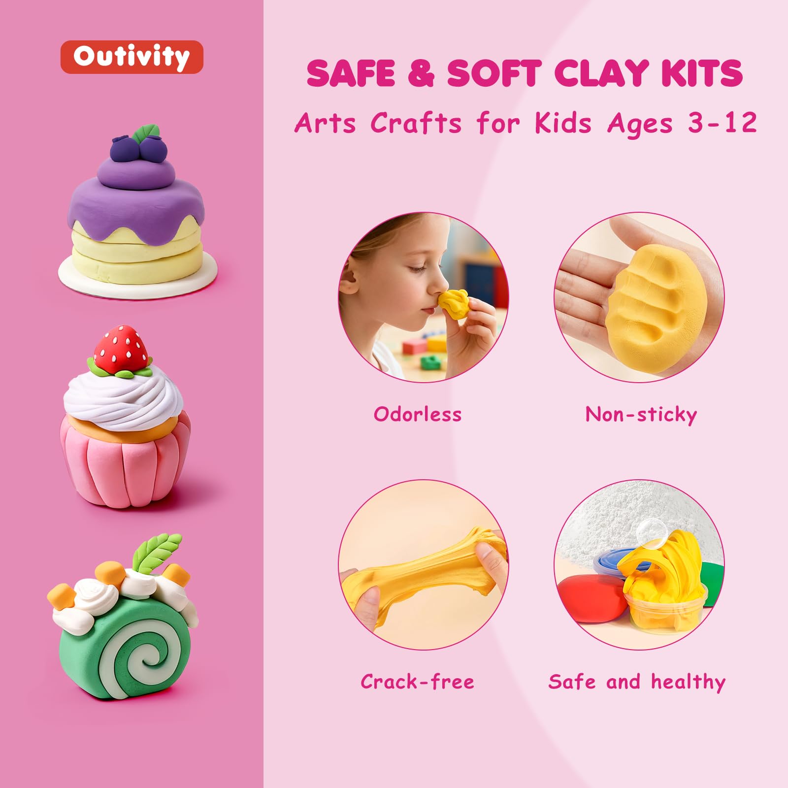 Outivity extra clay for color mixing encourages playful experimentation.