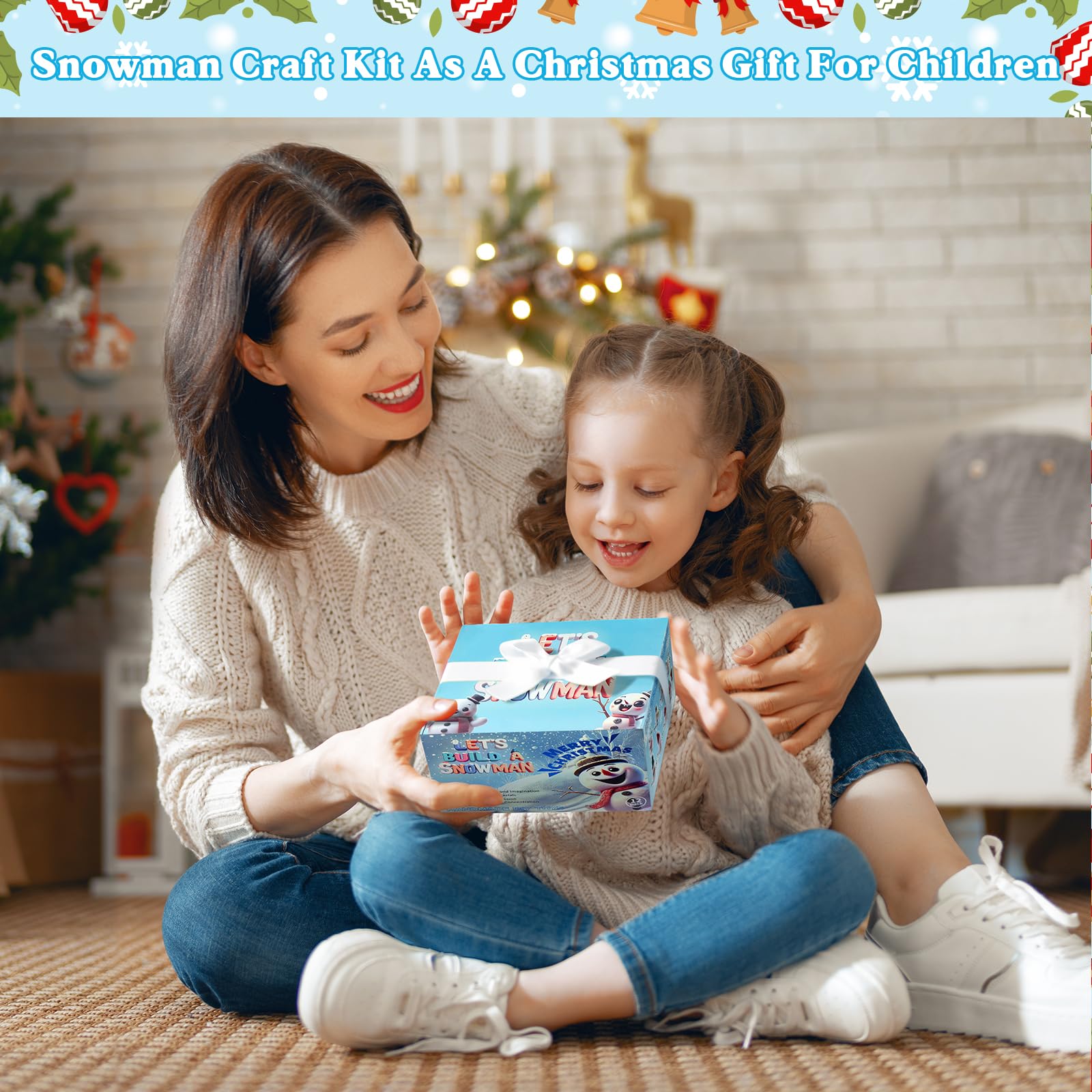 Outivity Snowman Kit uses soft air-dry clay for safe crafting.