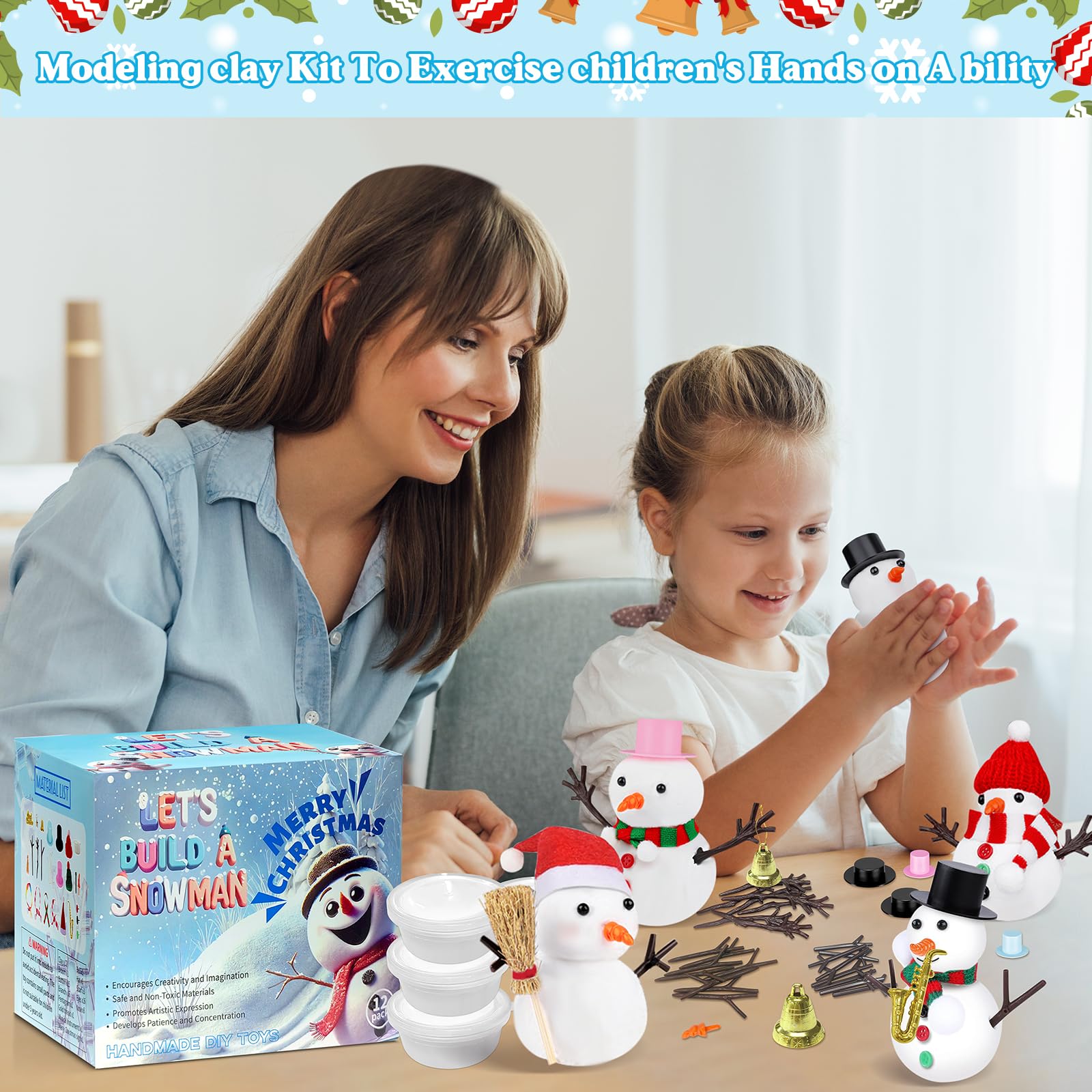 Outivity Snowman Kit colorful accessories enable unique, personalized designs.