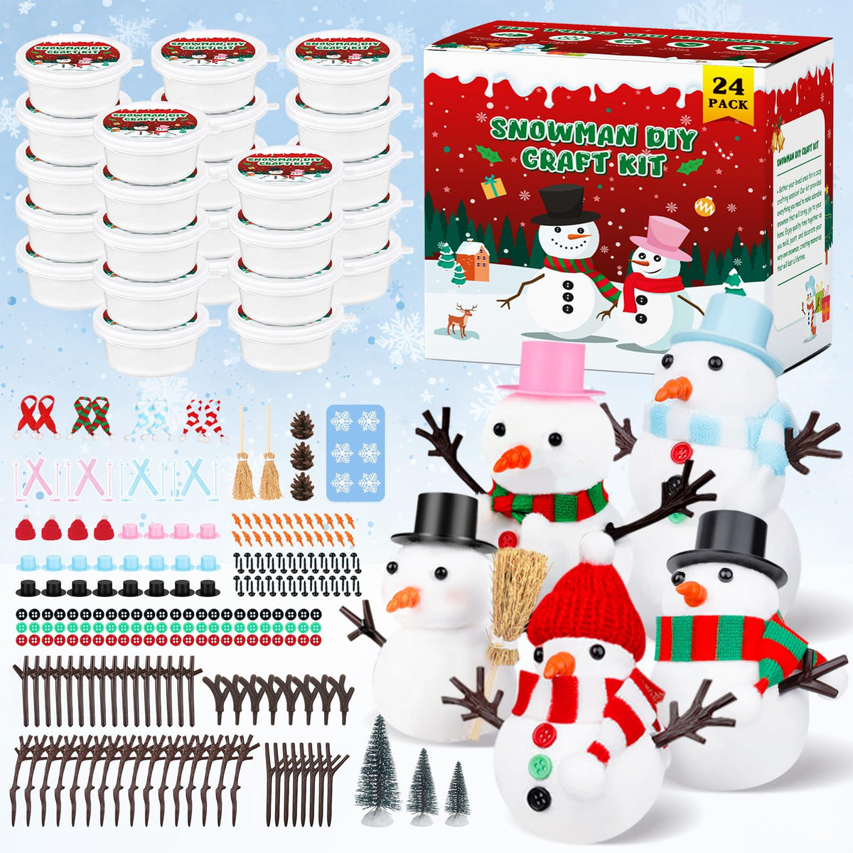 Outivity snowman kit packaging shown for gift-ready presentation and easy setup.