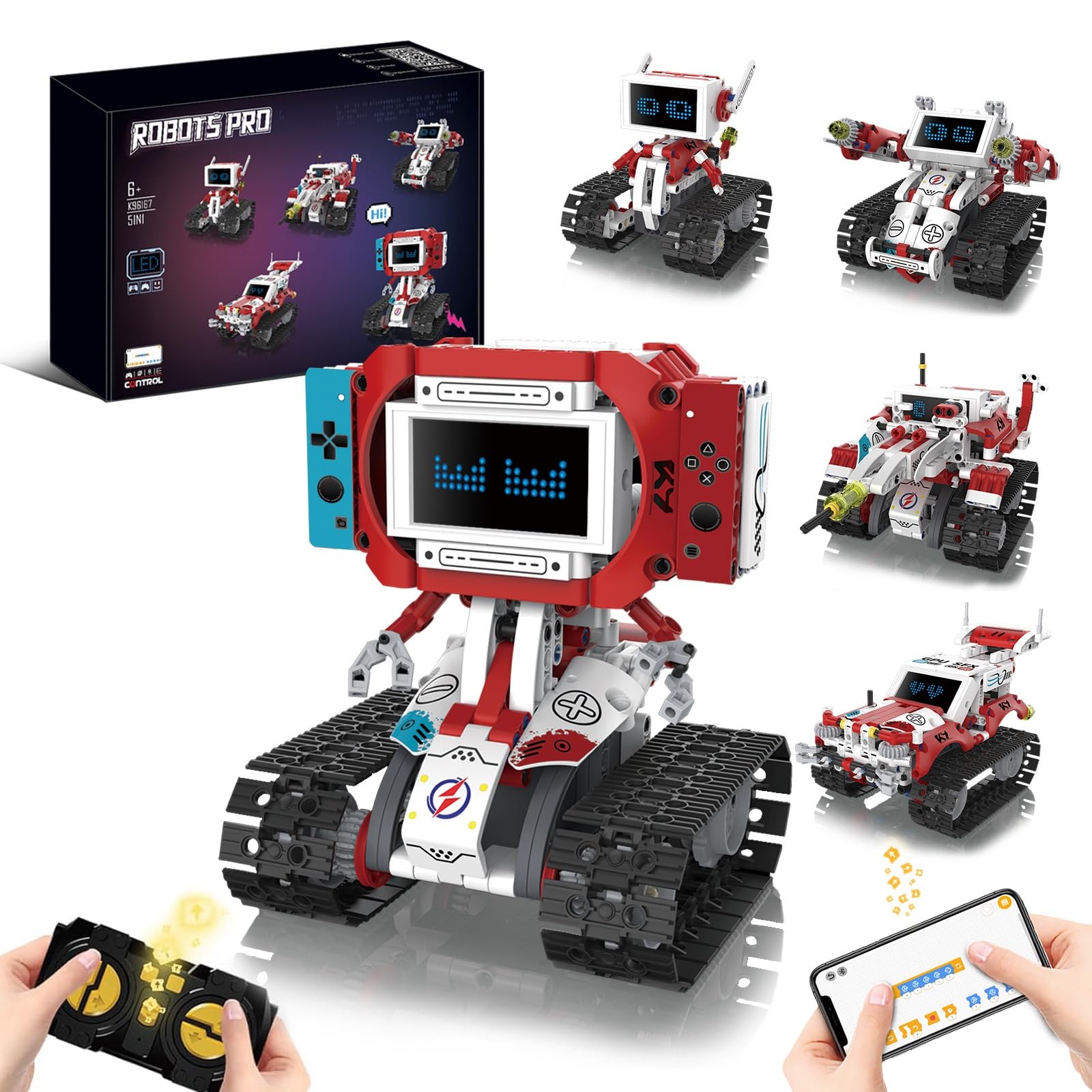 OUTOGO 5-in-1 STEM robot models kit for creative building adventures.