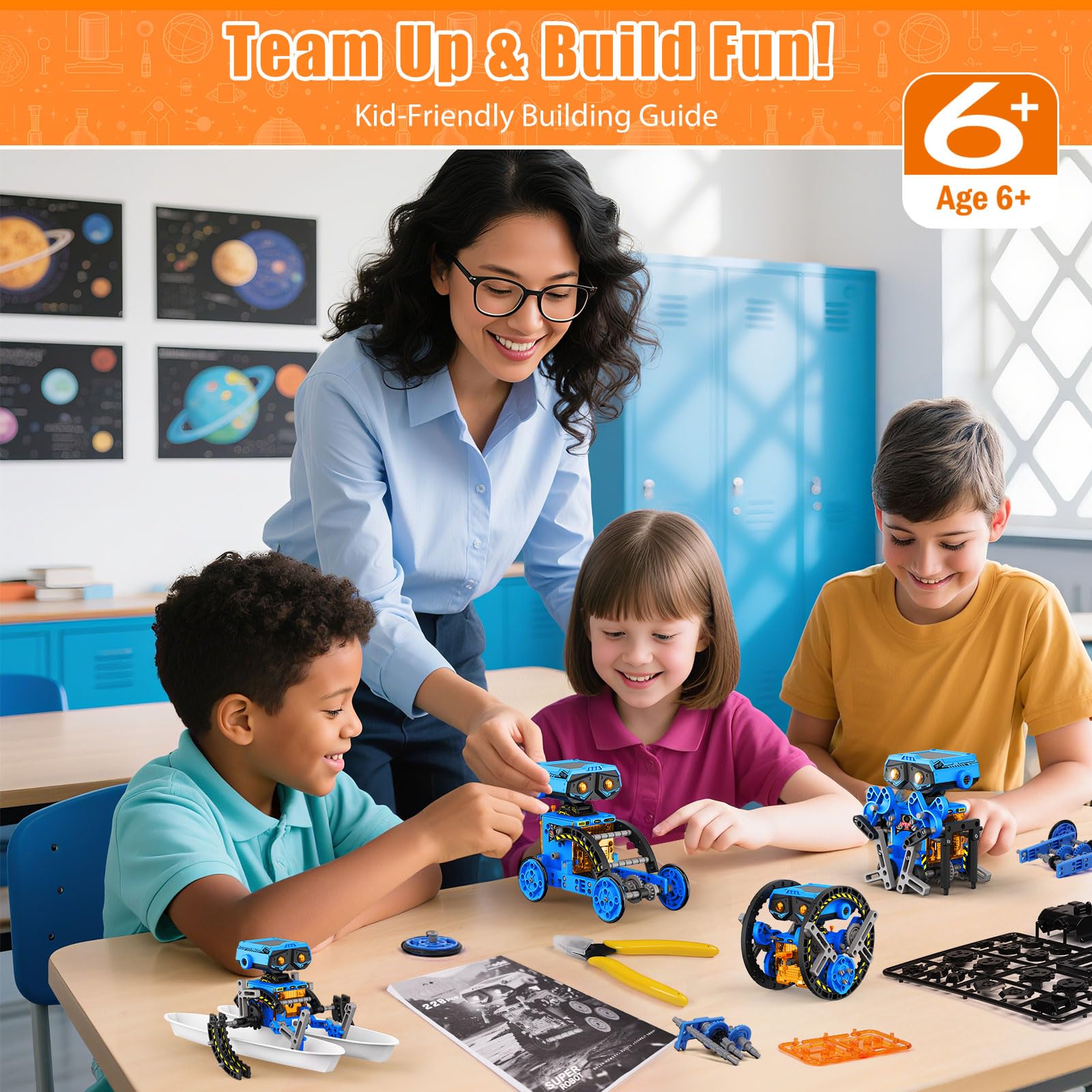 OUTOGO STEM Solar Robot assembly instructions in illustrated manual