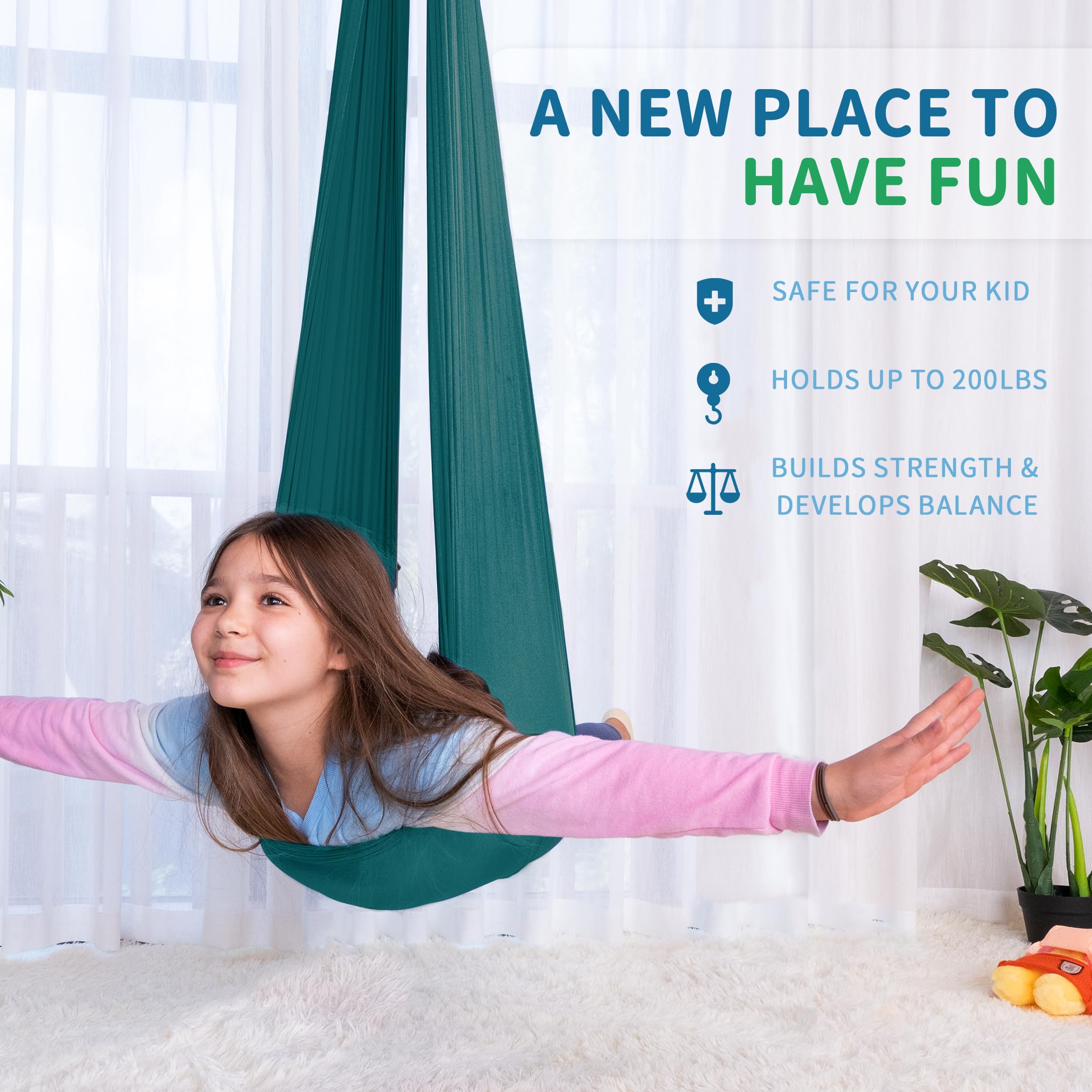 OUTREE indoor therapy swing for kids promotes focused, engaging playtime.