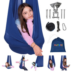 OUTREE sensory swing with 360° swivel hanger for secure, immersive play