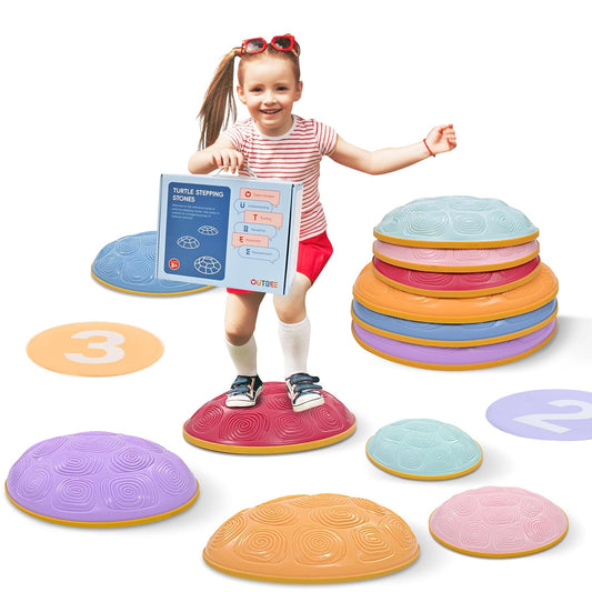 OUTREE turtle stepping stones set for safe balance practice indoors and outdoors.