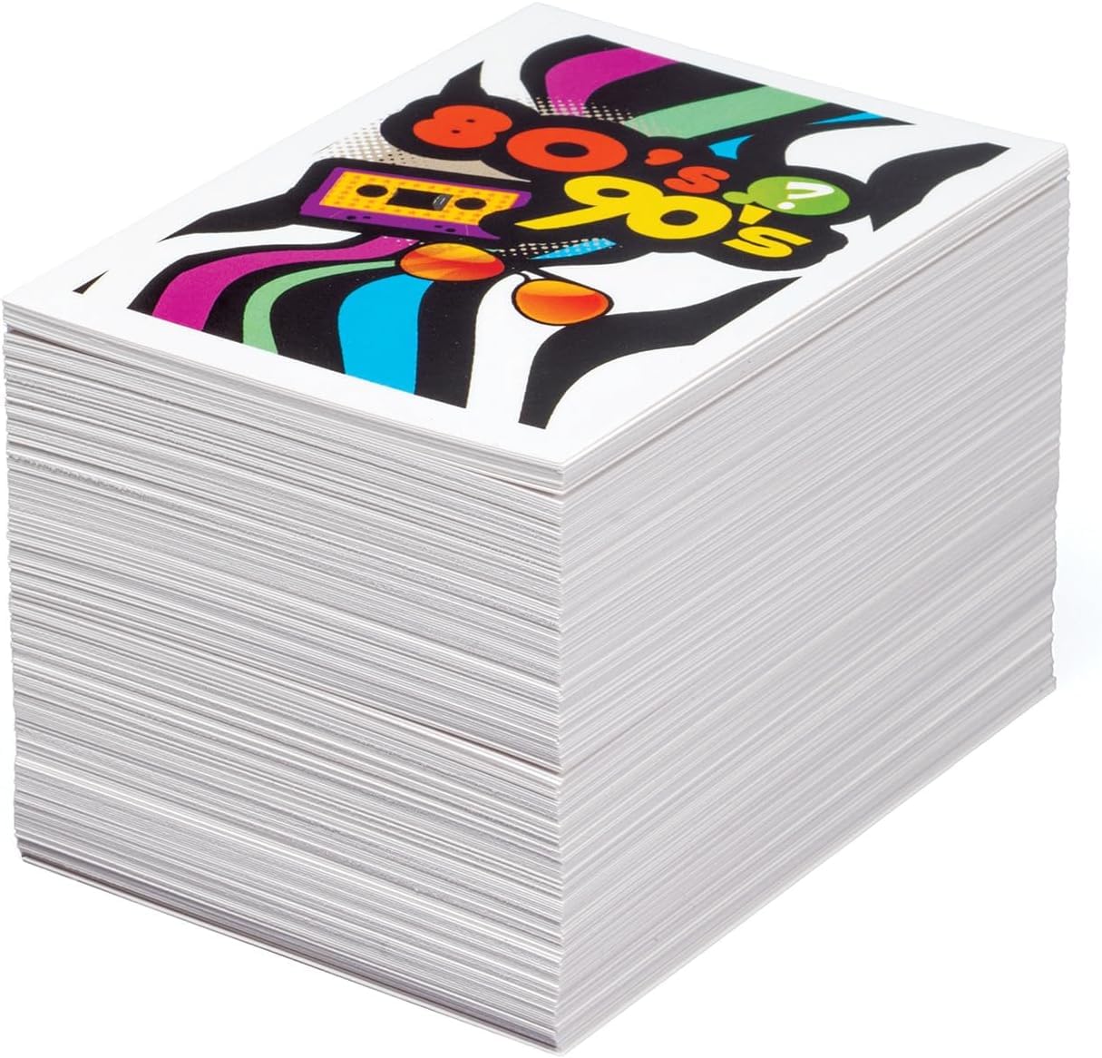 Outset Media 80s 90s Trivia pack shot showcasing 220-question set.