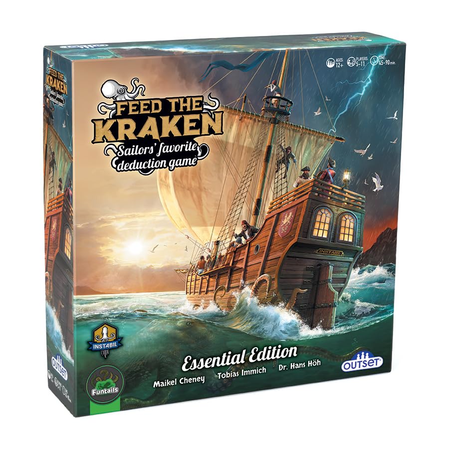 Outset Media Feed The Kraken Essential Edition box art, inviting nautical mystery and fun.