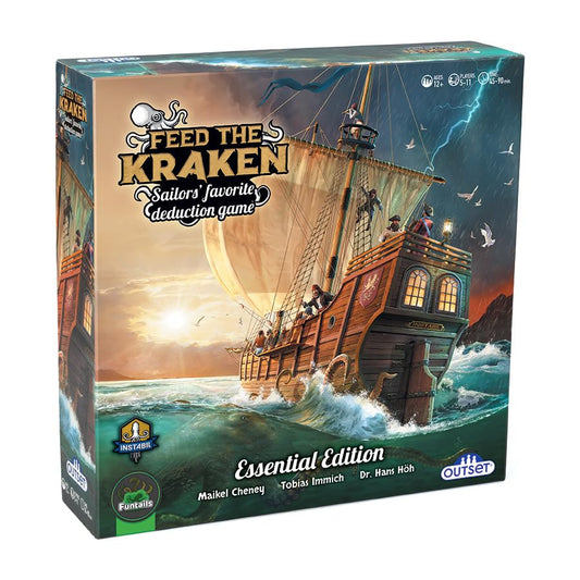 Outset Media Feed The Kraken Essential Edition box art, inviting nautical mystery and fun.