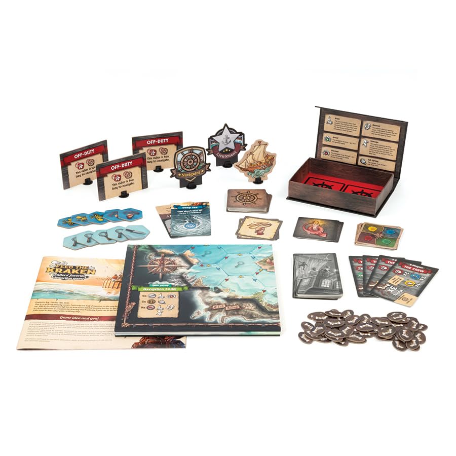 Outset Media Feed The Kraken Essential Edition role boards highlight Sailor, Pirate, Cult Leader dynamics.