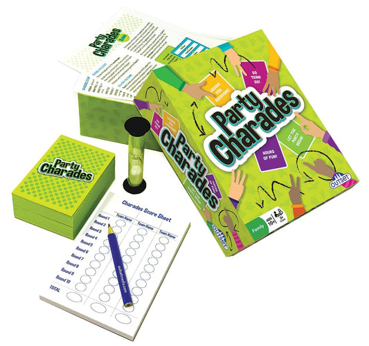 Outset Media Party Charades cards spread for lively group play