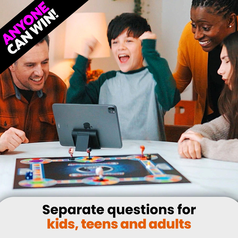 Outsmarted age-adaptive difficulty graphic showing fair play for families