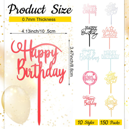 Outus double-sided acrylic topper with glitter-free finish for durable, vibrant cake decoration.