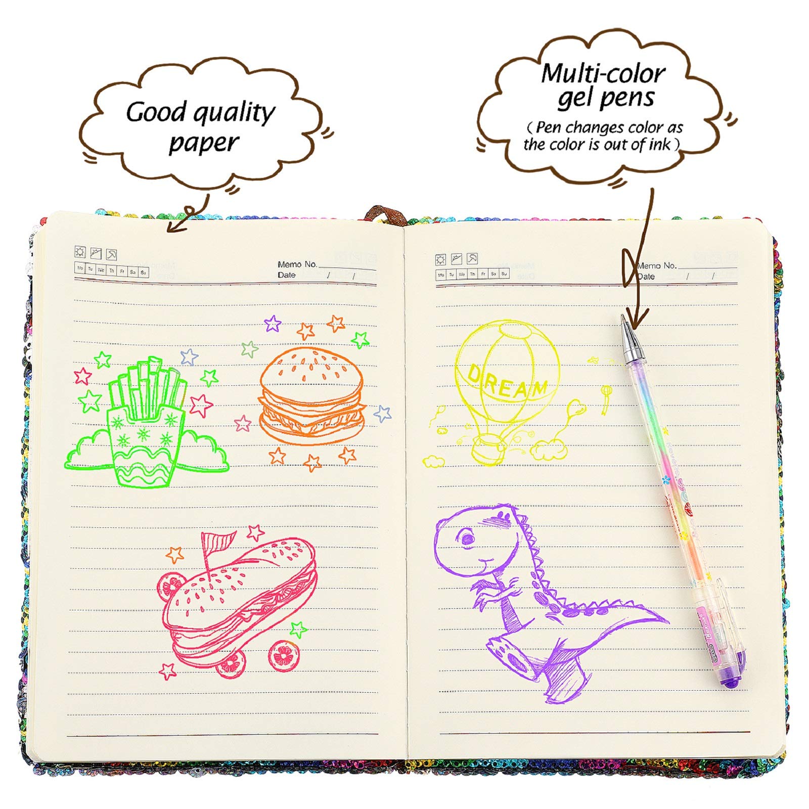 Outus sequin journal gift packaging suitable for birthdays or holidays