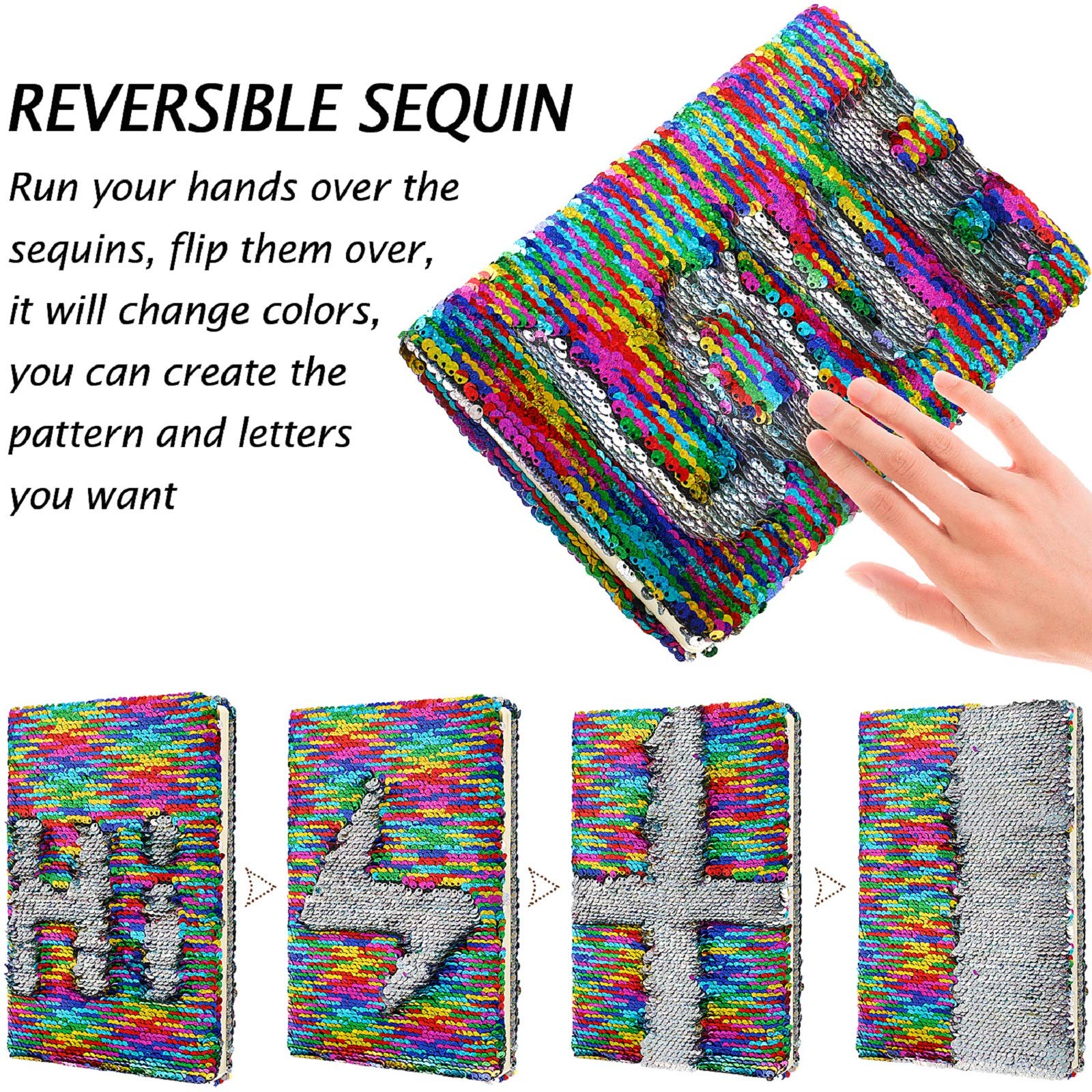 Outus sequin journal lined pages in A5 size for easy planning