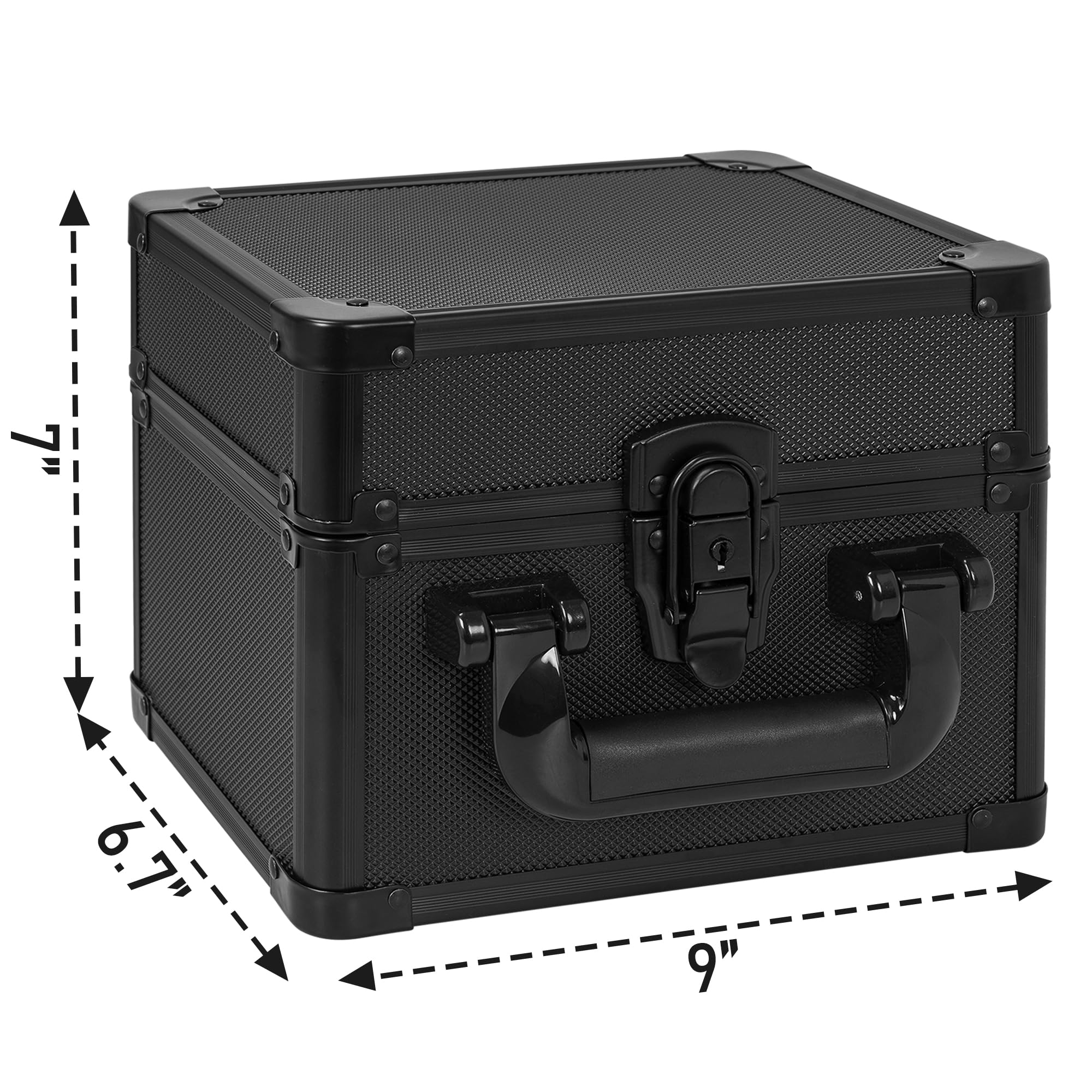 OUUTMEE black carrying case offers a stylish, professional display and transport.